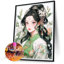 Load image into Gallery viewer, Girl In Green 40*55CM(Canvas) Full Round Drill Diamond Painting
