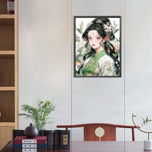 Load image into Gallery viewer, Girl In Green 40*55CM(Canvas) Full Round Drill Diamond Painting

