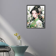 Load image into Gallery viewer, Girl In Green 40*55CM(Canvas) Full Round Drill Diamond Painting
