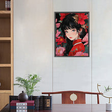Load image into Gallery viewer, Girl In Red 40*55CM(Canvas) Full Round Drill Diamond Painting
