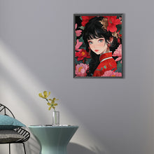 Load image into Gallery viewer, Girl In Red 40*55CM(Canvas) Full Round Drill Diamond Painting
