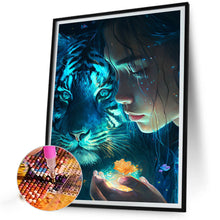 Load image into Gallery viewer, Beauty And The Tiger 40*55CM(Picture) Full Round Drill Diamond Painting
