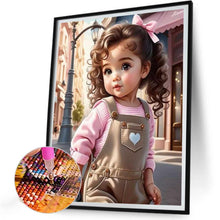 Load image into Gallery viewer, Sweet Girl 30*40CM(Canvas) Full Round Drill Diamond Painting
