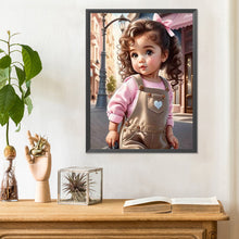 Load image into Gallery viewer, Sweet Girl 30*40CM(Canvas) Full Round Drill Diamond Painting
