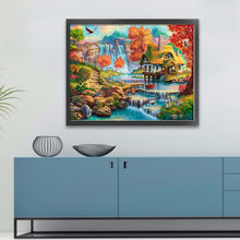 Load image into Gallery viewer, Huancan - House By The Water In The Mountains - 60*50CM 16CT 2 Stamped Cross Stitch
