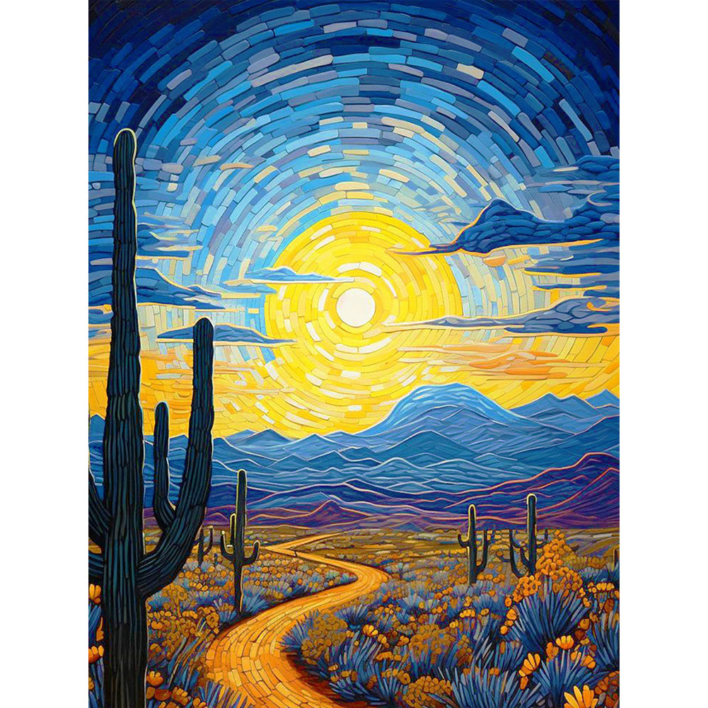 Westward Path 30*40CM(Canvas) Full Round Drill Diamond Painting