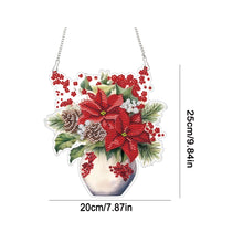 Load image into Gallery viewer, Acrylic Christmas Bouquet Single-Sided Diamond Painting Hanging Pendant 20x25cm
