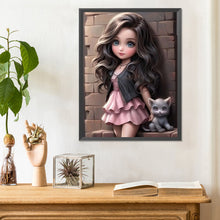 Load image into Gallery viewer, Girl With Curly Hair And Big Eyes 30*40CM(Canvas) Full Round Drill Diamond Painting
