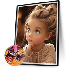 Load image into Gallery viewer, Curly-Haired Big-Eyed Girl 30*40CM(Canvas) Full Round Drill Diamond Painting
