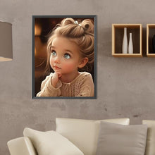 Load image into Gallery viewer, Curly-Haired Big-Eyed Girl 30*40CM(Canvas) Full Round Drill Diamond Painting
