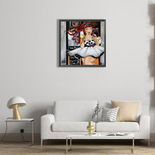 Load image into Gallery viewer, Ice Cream Girl 45*45CM(Canvas) Full Round Drill Diamond Painting
