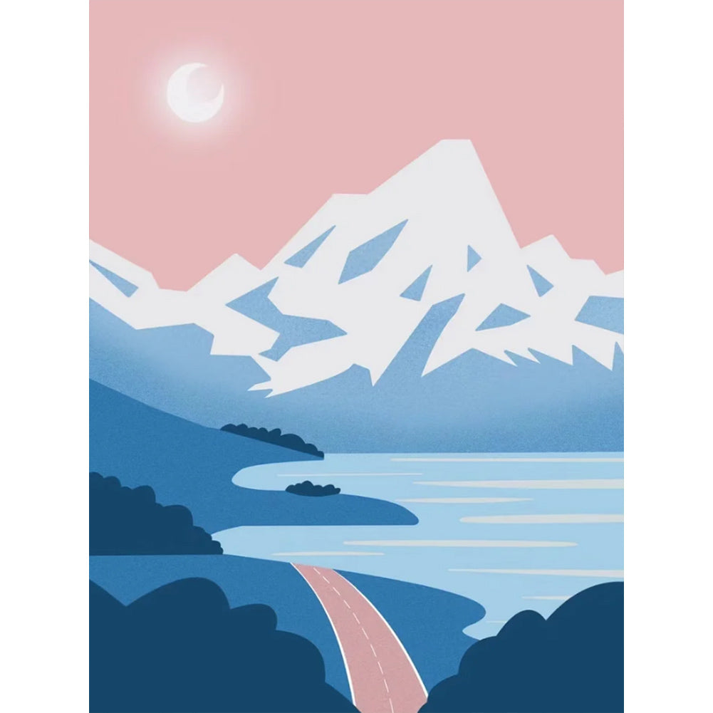 Cartoon Landscape Painting 30*40CM(Canvas) Full Round Drill Diamond Painting