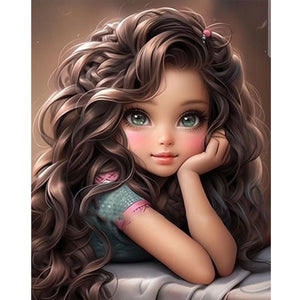 Sweet And Cool Girl 40*50CM(Canvas) Full Round Drill Diamond Painting
