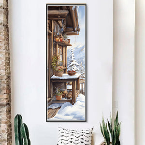 Huancan - Snowy Scene Outside - 30*90CM 11CT 3 Stamped Cross Stitch