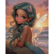 Load image into Gallery viewer, Yishu - Flower Fairy Girl - 50*60CM 11CT 3 Stamped Cross Stitch
