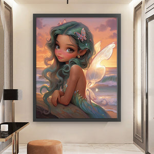 Yishu - Flower Fairy Girl - 50*60CM 11CT 3 Stamped Cross Stitch