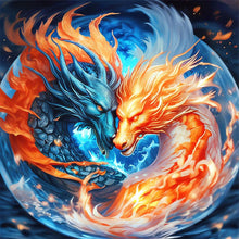 Load image into Gallery viewer, Two Dragons 30*30CM(Canvas) Full Round Drill Diamond Painting
