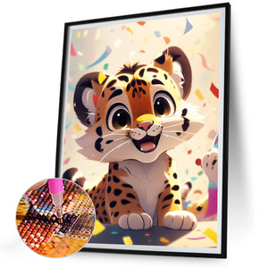 Chinese Zodiac Signs: Tiger 30*40CM(Canvas) Full Round Drill Diamond Painting