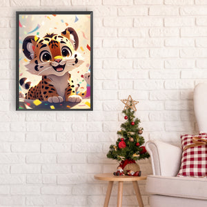 Chinese Zodiac Signs: Tiger 30*40CM(Canvas) Full Round Drill Diamond Painting