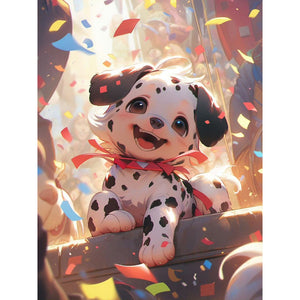 Chinese Zodiac Signs: Dog 30*40CM(Canvas) Full Round Drill Diamond Painting