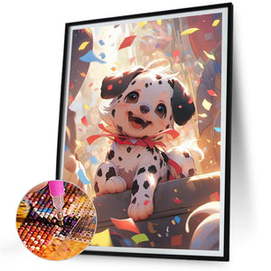 Chinese Zodiac Signs: Dog 30*40CM(Canvas) Full Round Drill Diamond Painting