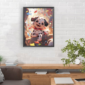 Chinese Zodiac Signs: Dog 30*40CM(Canvas) Full Round Drill Diamond Painting