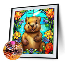 Load image into Gallery viewer, Beaver Glass Painting 30*30CM(Canvas) Full Round Drill Diamond Painting
