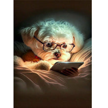 Load image into Gallery viewer, Reading Dog 30*40CM(Canvas) Full Square Drill Diamond Painting
