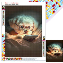 Load image into Gallery viewer, Reading Puppy 30*40CM(Canvas) Full Square Drill Diamond Painting

