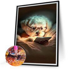 Load image into Gallery viewer, Reading Puppy 30*40CM(Canvas) Full Square Drill Diamond Painting
