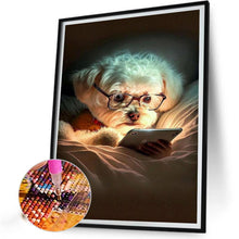Load image into Gallery viewer, Reading Dog 30*40CM(Canvas) Full Square Drill Diamond Painting
