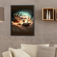 Load image into Gallery viewer, Reading Puppy 30*40CM(Canvas) Full Square Drill Diamond Painting

