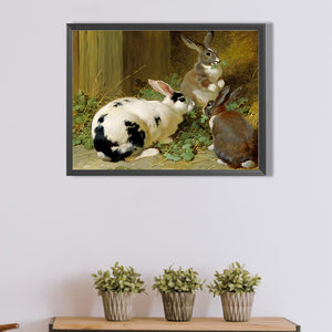 Rabbit'S Nest 40*30CM(Canvas) Full Round Drill Diamond Painting