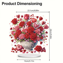 Load image into Gallery viewer, 2D Flat Rose Vase Print DIY Diamond Painting Desktop Ornaments Kit Home Decor
