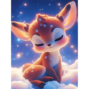 Deer Sleeping On A Cloud 30*40CM(Canvas) Full Round Drill Diamond Painting