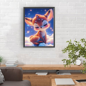 Deer Sleeping On A Cloud 30*40CM(Canvas) Full Round Drill Diamond Painting