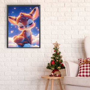 Deer Sleeping On A Cloud 30*40CM(Canvas) Full Round Drill Diamond Painting