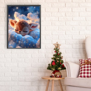 Deer Sleeping On A Cloud 30*40CM(Canvas) Full Round Drill Diamond Painting