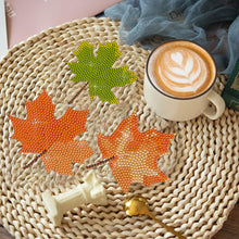 Load image into Gallery viewer, 8 Pcs Acrylic Diamond Painting Coasters Kits with Holder Cork Pads (Maple Leaf)
