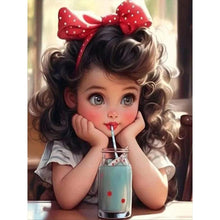 Load image into Gallery viewer, Sweet Girl 30*40CM(Canvas) Full Round Drill Diamond Painting
