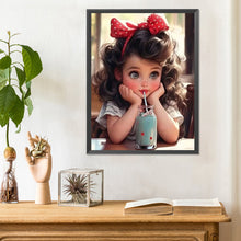 Load image into Gallery viewer, Sweet Girl 30*40CM(Canvas) Full Round Drill Diamond Painting

