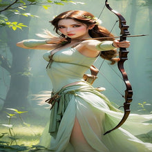 Load image into Gallery viewer, Yishu - Archery Girl - 45*90CM 11CT 3 Stamped Cross Stitch
