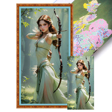 Load image into Gallery viewer, Yishu - Archery Girl - 45*90CM 11CT 3 Stamped Cross Stitch
