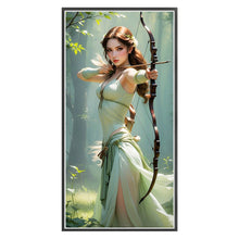 Load image into Gallery viewer, Yishu - Archery Girl - 45*90CM 11CT 3 Stamped Cross Stitch
