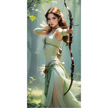 Load image into Gallery viewer, Yishu - Archery Girl - 45*90CM 11CT 3 Stamped Cross Stitch
