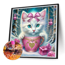 Load image into Gallery viewer, Teacup Cat 30*30CM(Canvas) Full Round Drill Diamond Painting
