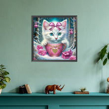 Load image into Gallery viewer, Teacup Cat 30*30CM(Canvas) Full Round Drill Diamond Painting
