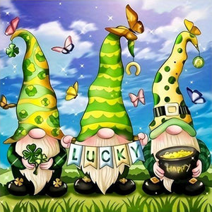 Garden Gnome 30*30CM(Canvas) Full Round Drill Diamond Painting