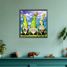 Load image into Gallery viewer, Garden Gnome 30*30CM(Canvas) Full Round Drill Diamond Painting

