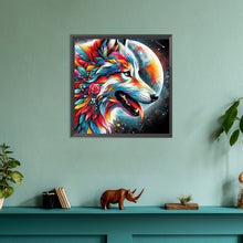Load image into Gallery viewer, Colorful Wolf 30*30CM(Canvas) Full Round Drill Diamond Painting
